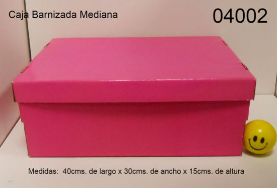Imagen de CAJA BARNIZADA MEDIANA LISA  39X30X15CM 3.25